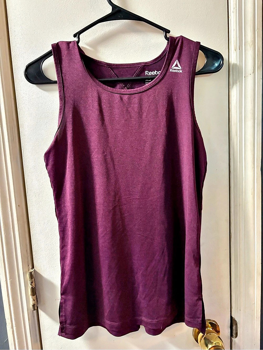 Reebok Workout Ready Mesh Back Tank Top Purple XS